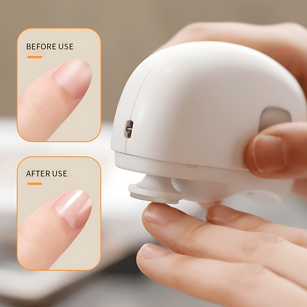 Electric Nail Clipper, Nail File and Manicure, CH705, White - Image 3