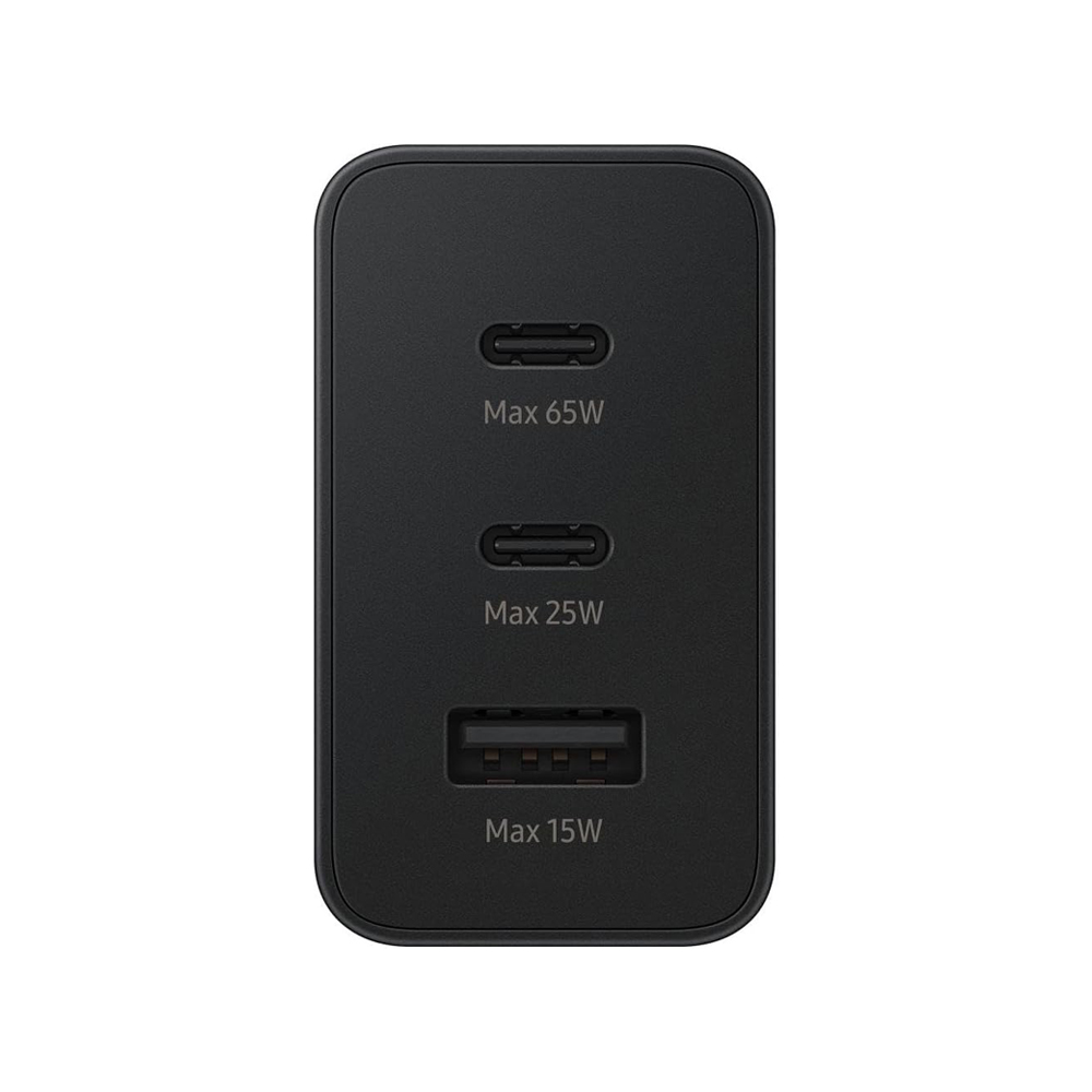 Samsung Wall Charger 2xType-C + 1xType-A Super Fast Charging 65W Trio, Black - Image 2