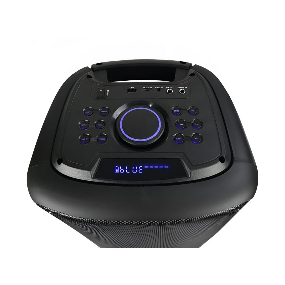 Eden Party Speaker ED-1007 with 2 Wireless Microphones 100W, Black - Image 4
