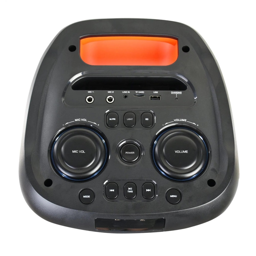 Eden Party Speaker ED-839 with 2 Wireless Microphones 80W, H=72cm, Black - Image 3