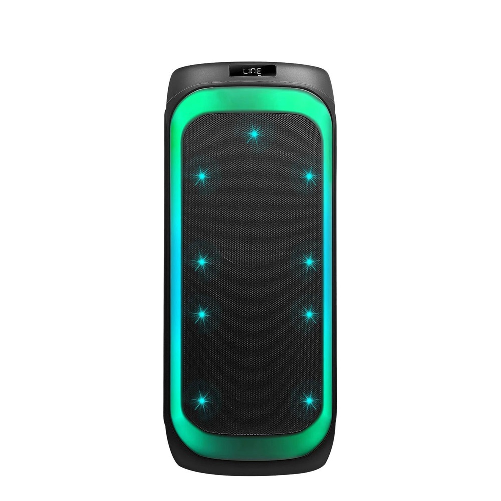 Eden Party Speaker ED-839 with 2 Wireless Microphones 80W, H=72cm, Black - Image 4