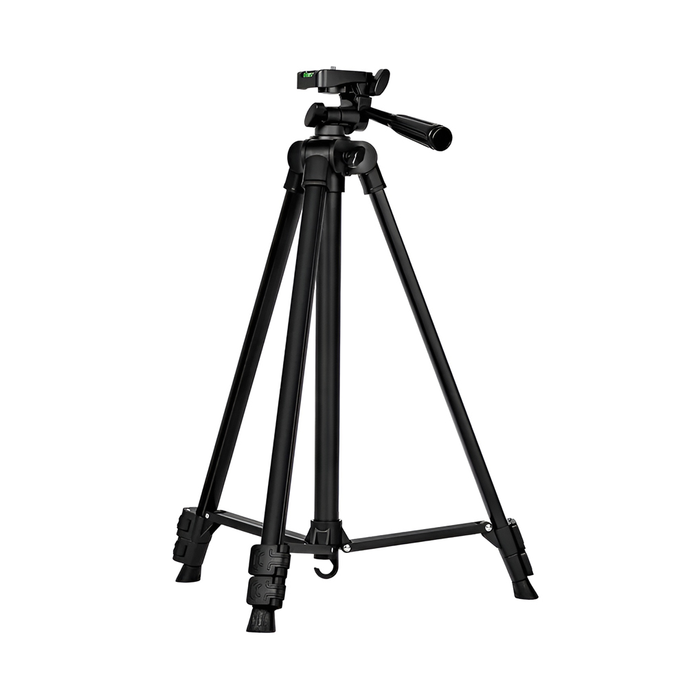 Tripod Photography Professional Aluminum 125cm (Locking Knob, Support Smooth 360°), Black F-13T - Image 2