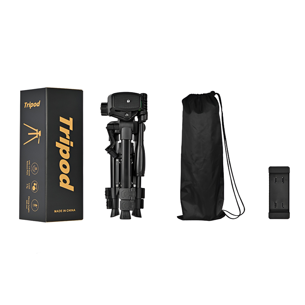 Tripod Photography Professional Aluminum 65cm (Locking Knob, Support Smooth 360°), Black F-50T - Image 2
