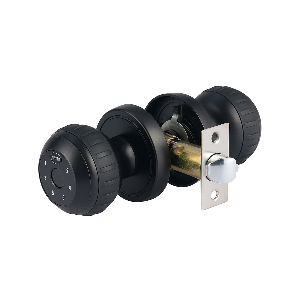 Smart Lock with Fingerprint Interior, Password. Tuya APP G530, Black - Image 2