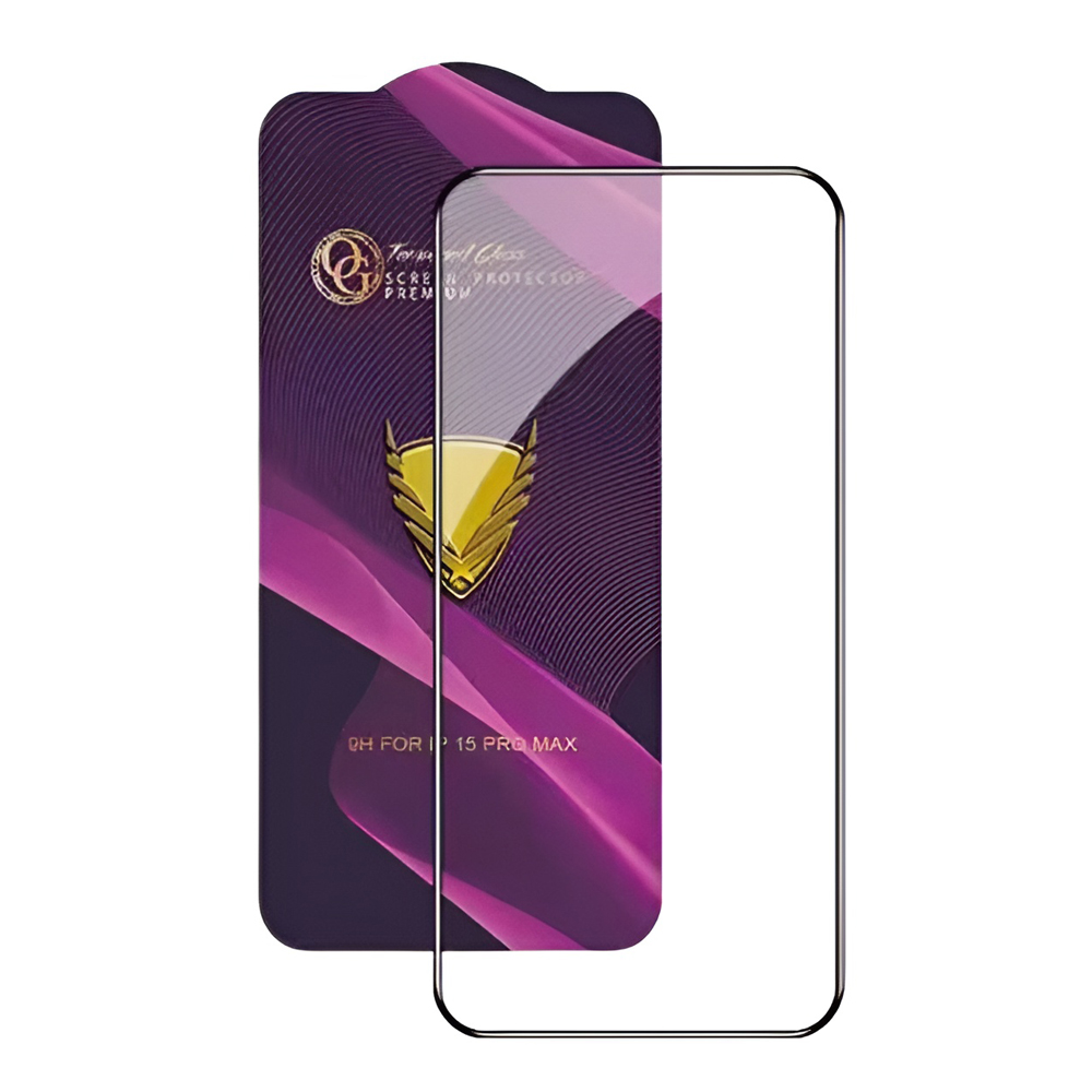 GA Tempered Glass for Iphone 15 Pro Max, Black (10pcs) - Image 2