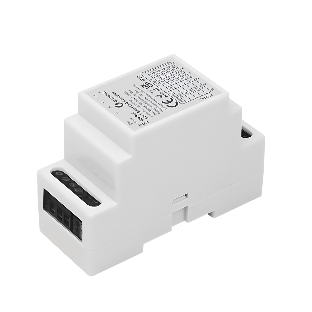 Gledopto ZigBee Pro Din-rail 5in1 LED Strip Controller CCT/RGB/RGBW/RGBCCT/Dimmer (GL-C-011P), DC 12-54V, max 15A output, 36x59x91mm - Image 2