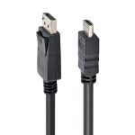Cablexpert Cable DP-HDMI - 1m (CC-DP-HDMI-1M), 1m, HDMI type A (male) only to DP (male) cable, (cable is not bi-directional), Black