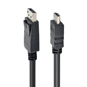 Cablexpert Cable DP-HDMI - 1m (CC-DP-HDMI-1M), 1m, HDMI type A (male) only to DP (male) cable, (cable is not bi-directional), Black