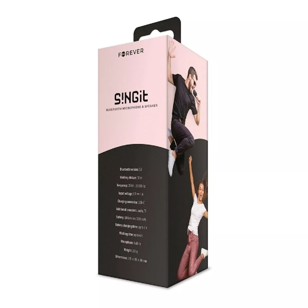 Forever Bluetooth Microphone with Speaker BMS-500, Pink - Image 3