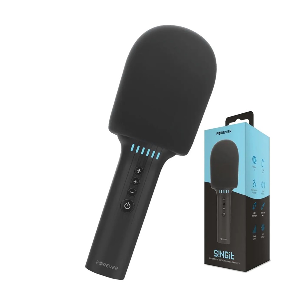 Forever Bluetooth Microphone with Speaker BMS-500, Black - Image 2