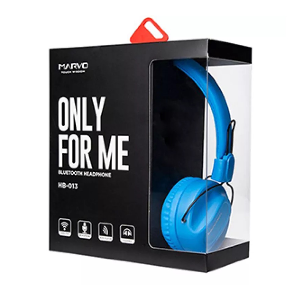Marvo Headphone Bluetooth HB-013BL, Blue (Damaged Box) - Image 2