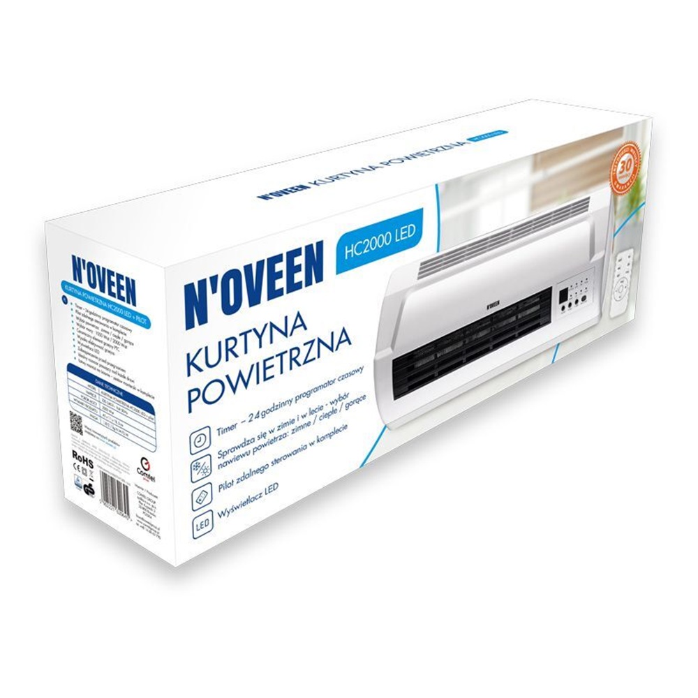 NOVEEN Air Curtain HC2100 Pilot LED White - Image 2