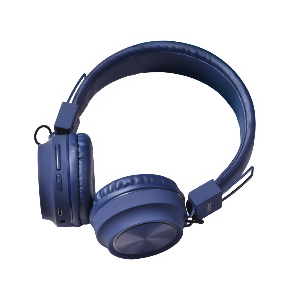 Hoco On-Ear Headphones with MIC Bluetooth W25 Promise, Blue - Image 3