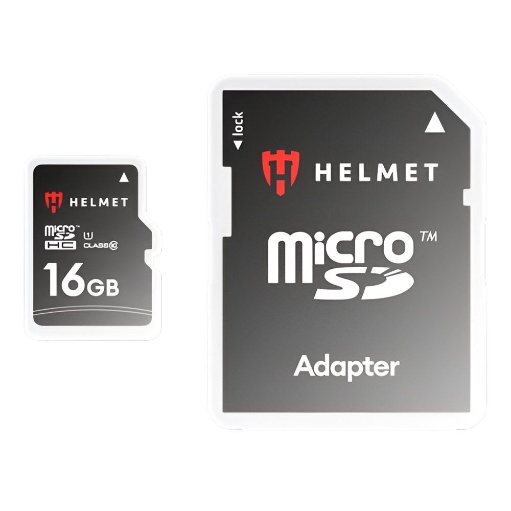 Helmet MicroSD Card (Class 10) UHS-I (U1) + SD Adapter, Basic Line, 16 GB
