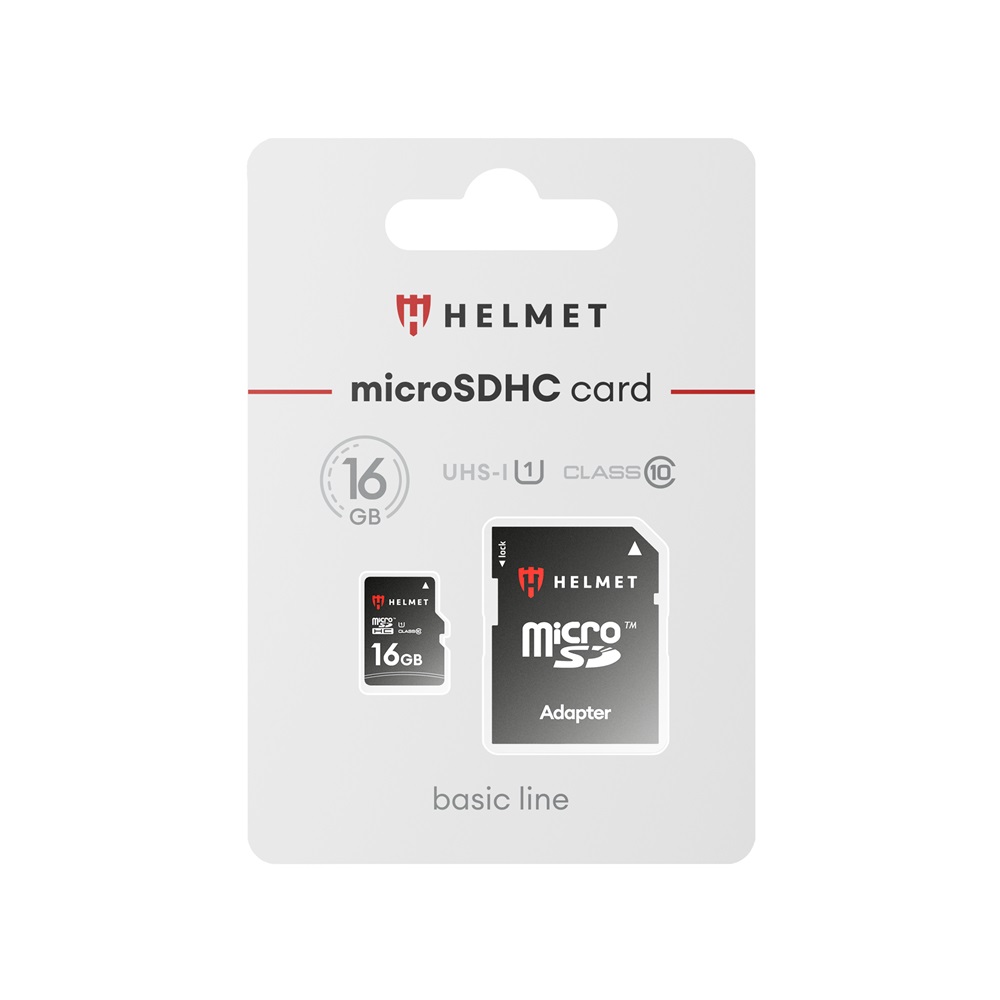 Helmet MicroSD Card (Class 10) UHS-I (U1) + SD Adapter, Basic Line, 16 GB - Image 2