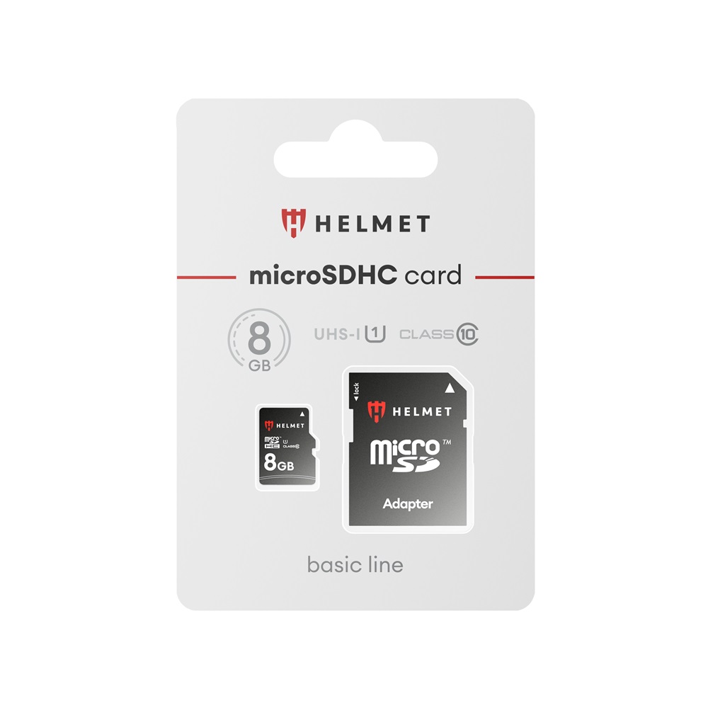Helmet MicroSD Card (Class 10) UHS-I (U1) + SD Adapter, Basic Line, 8 GB - Image 2