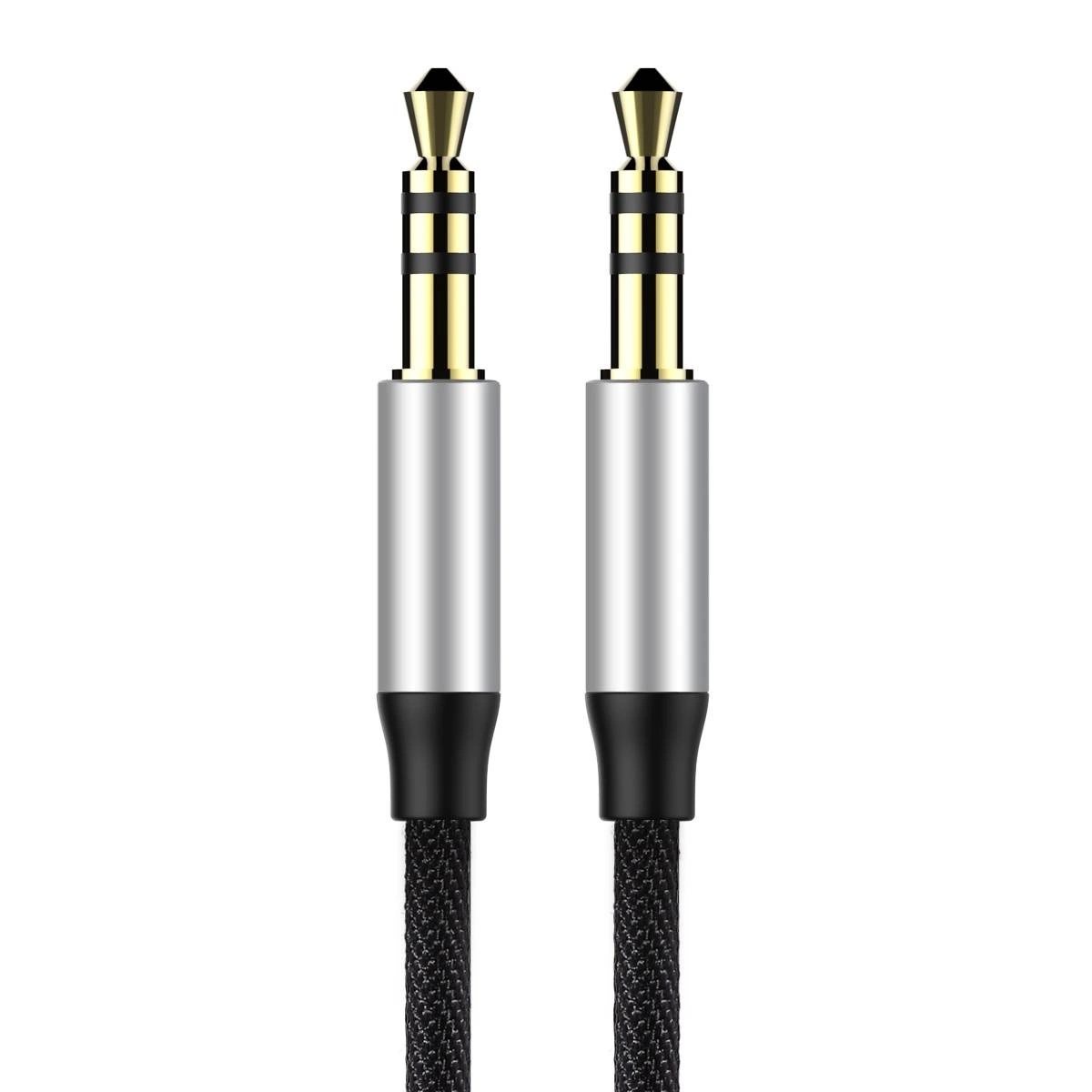 Helmet Audio Cable 3.5 to 3.5 Nylone, Black - Image 2