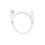 Helmet Cable USB to Lightning With Magnetic Organizer 1m, White