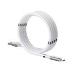 Helmet Cable USB to Type-C With Magnetic Organizer 2.1A 1m, White