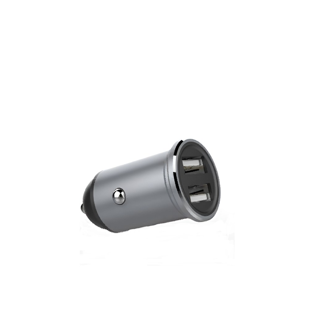 Helmet Car Charger 2xUSB 2.4A, Grey - Image 2