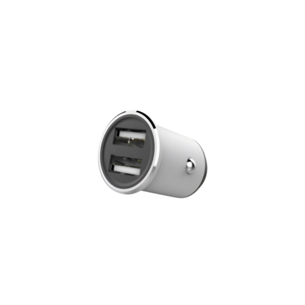 Helmet Car Charger 2xUSB 2.4A, Silver - Image 2