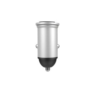 Helmet Car Charger with Lightning Cable 2xUSB 2.4A , Silver