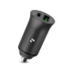 Helmet Car Charger Power USB/Type-C QC4.0 30W, Black