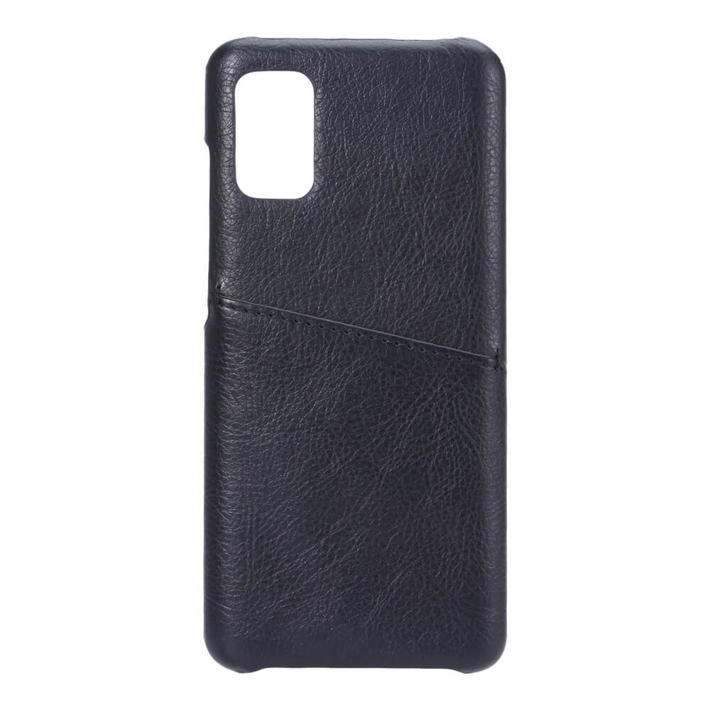 Helmet Case with Pocket Leather Samsung A41, Black