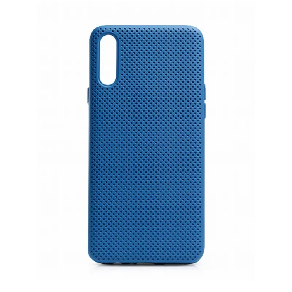 Helmet Case Liquid Silicone Grid Samsung A70, Blue