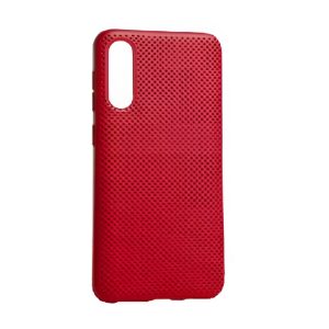 Helmet Case Liquid Silicone Grid Samsung A70, Red