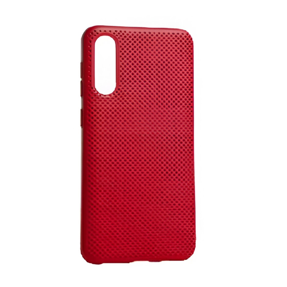 Helmet Case Liquid Silicone Grid Samsung A70, Red
