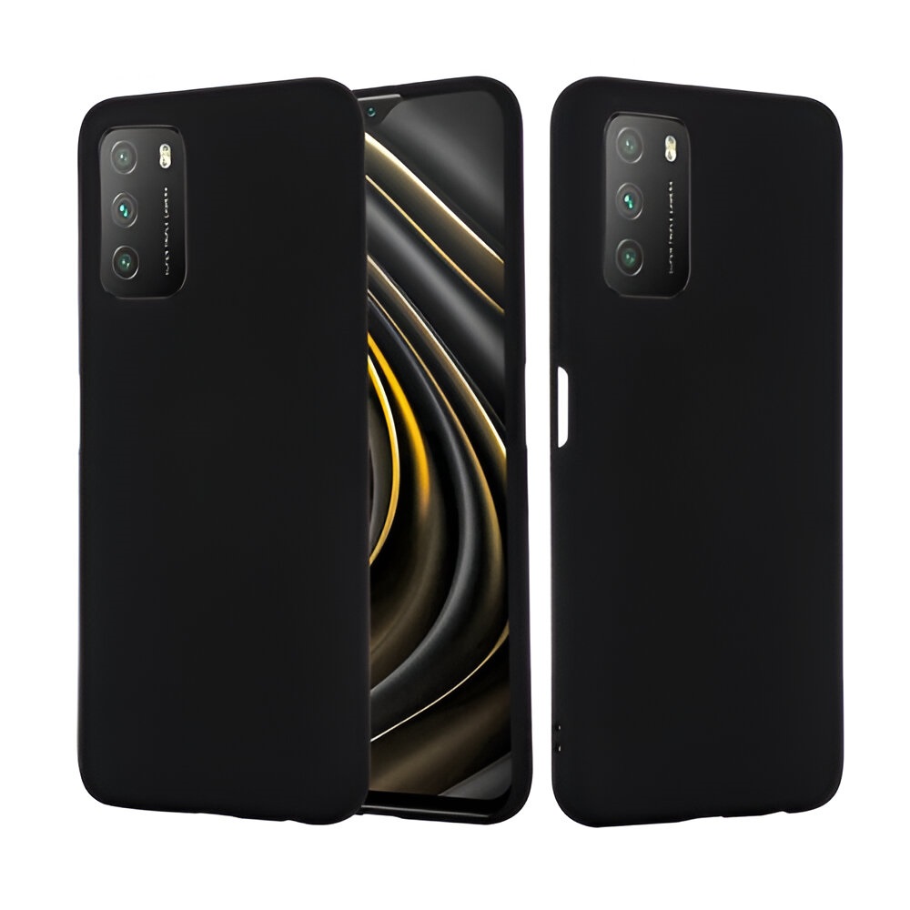 Helmet Case Liquid Silicone Xiaomi Poco M3, Black - Image 2