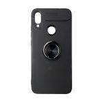 Helmet Case with Ring Liquid Silicone  Xiaomi Redmi 7, Black