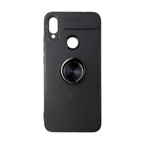 Helmet Case with Ring Liquid Silicone Xiaomi Redmi 7, Black