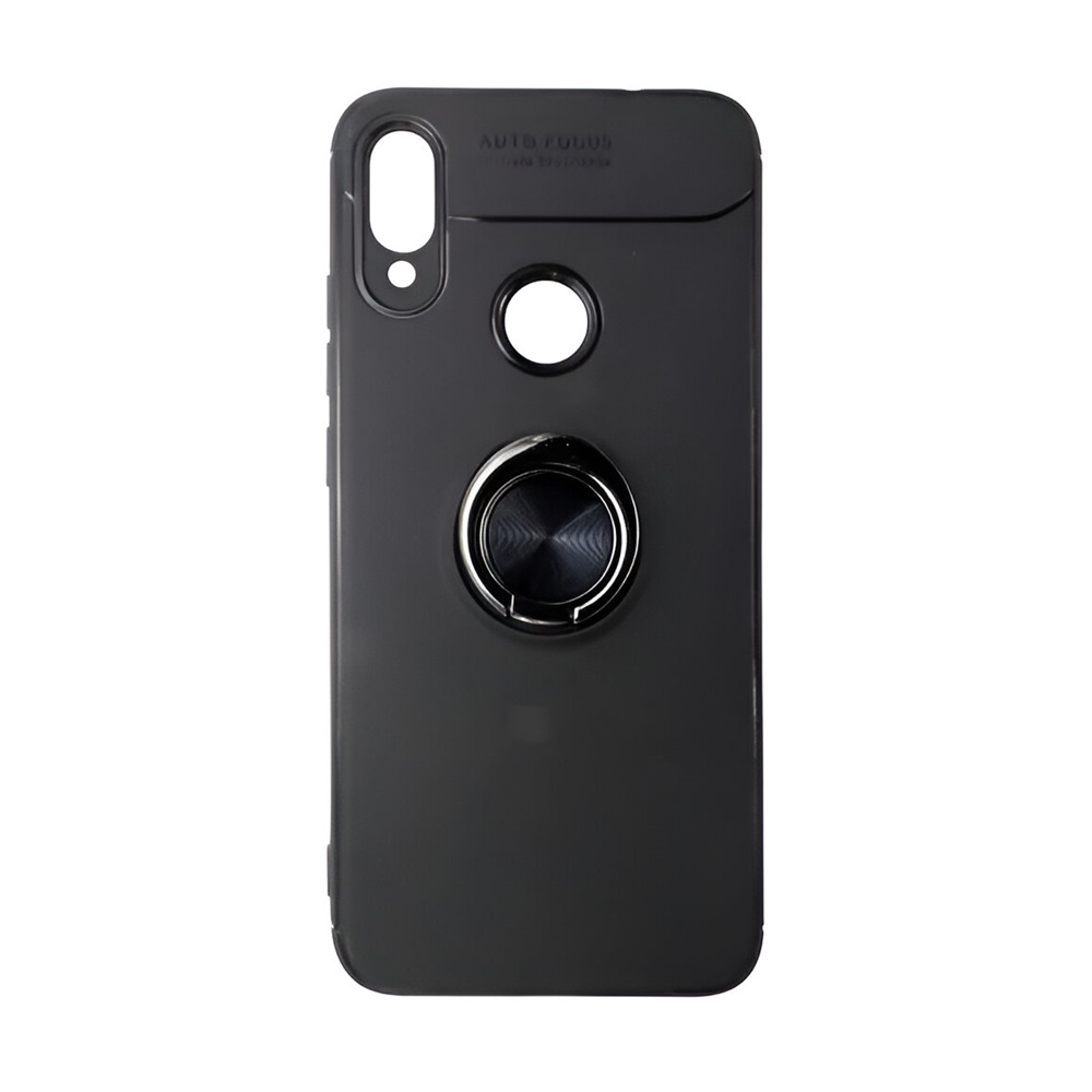 Helmet Case with Ring Liquid Silicone Xiaomi Redmi 7, Black