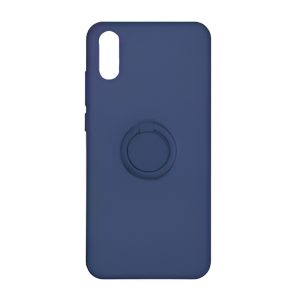 Helmet Case with Ring Liquid Silicone Xiaomi Redmi 7, Blue