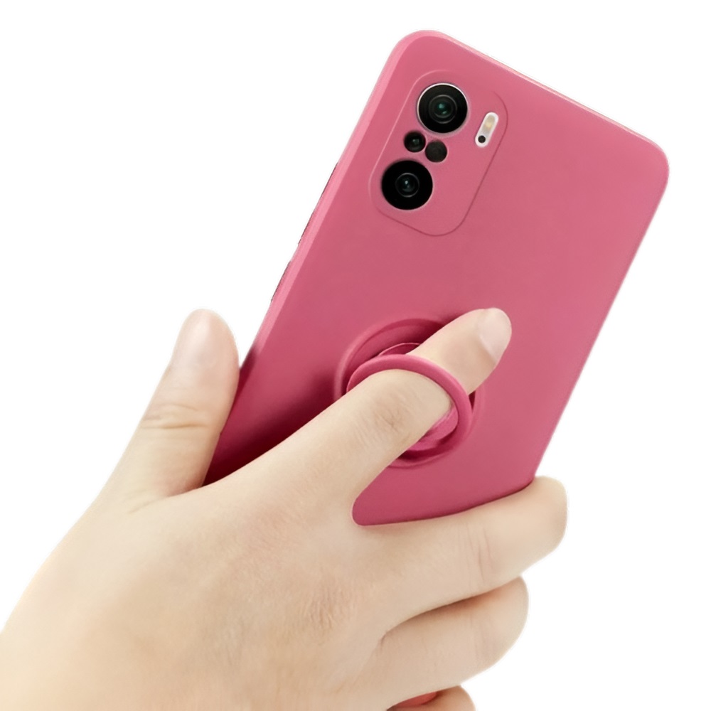 Helmet Case with Ring Liquid Silicone Xiaomi Redmi 7, Pink