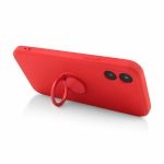 Helmet Case with Ring Liquid Silicone  Xiaomi Redmi 7, Red