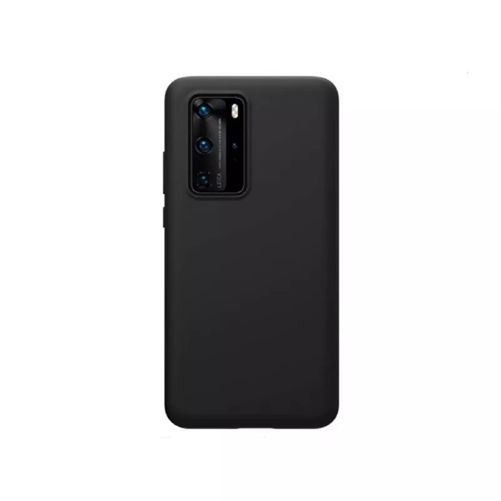Helmet Case Liquid Silicone Huawei P40, Black - Image 3
