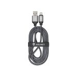 Helmet Cable USB to Lightning Nylon 2m, Black