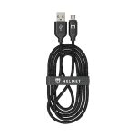Helmet Cable USB to Micro USB Nylon 2m, Black