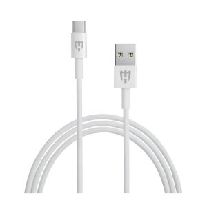 Helmet Cable USB to Type-C Basic 2.1A 1m, White