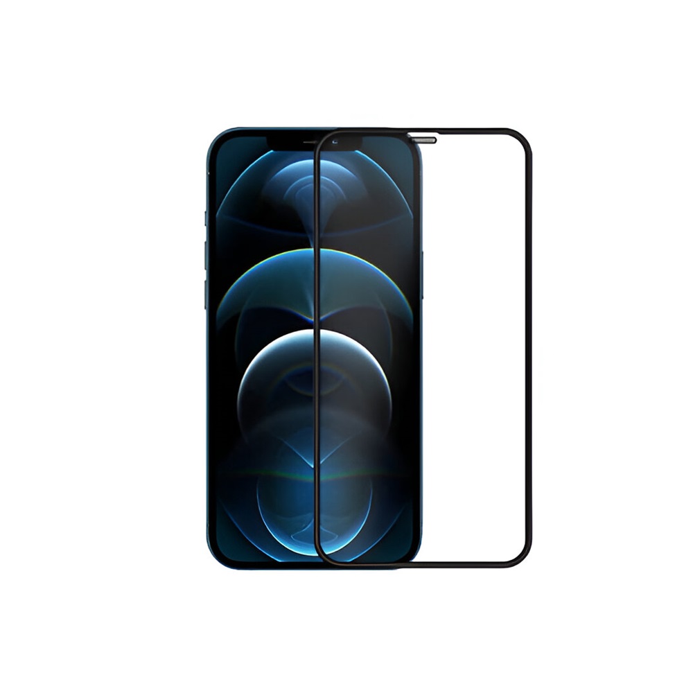 Helmet Diamond Glass 4D Frame iPhone 12 Pro Max, Black