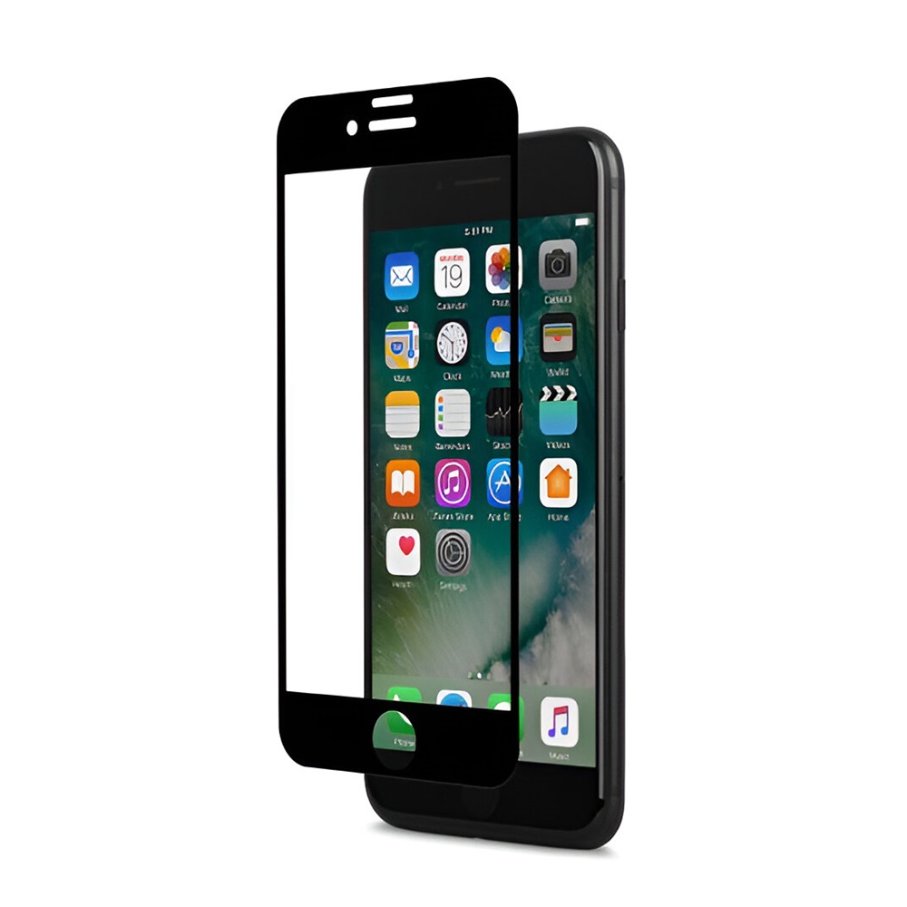 Helmet Diamond Glass 4D iPhone 7/8/SE, Black - Image 2