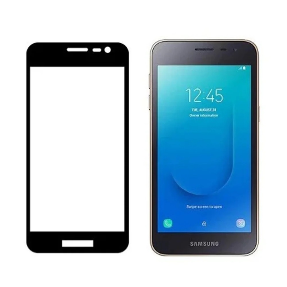 Helmet Diamond Glass 4D Samsung J2 Core, Black - Image 2