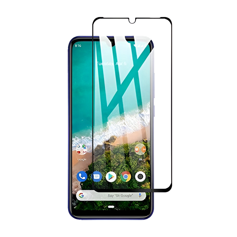 Helmet Diamond Glass 4D Xiaomi Mi A3, Black - Image 3