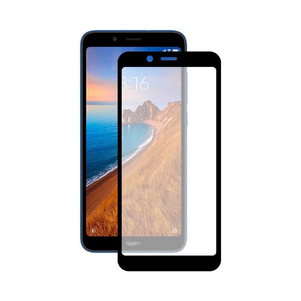 Helmet Diamond Glass 4D Xiaomi Redmi 7A, Black