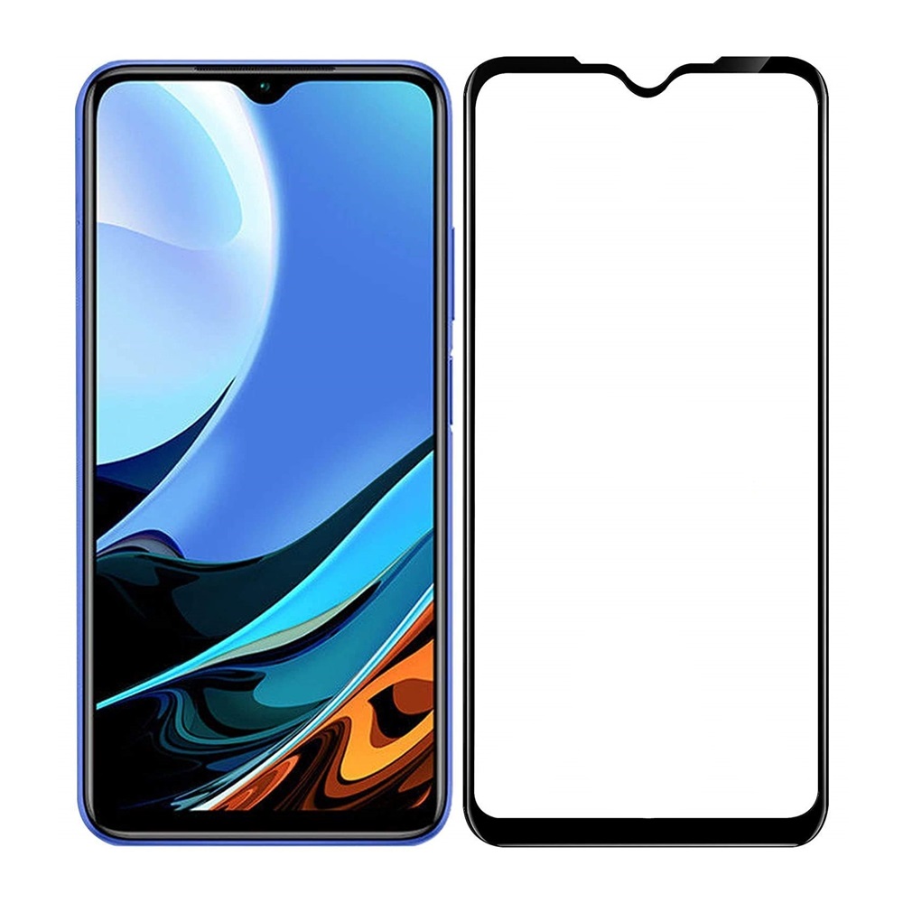 Helmet Diamond Glass 4D Xiaomi Redmi 9, Black - Image 2