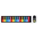 Bluetooth Roll up Piano 37 Colored keys.Rainbow Color (Damaged Box)