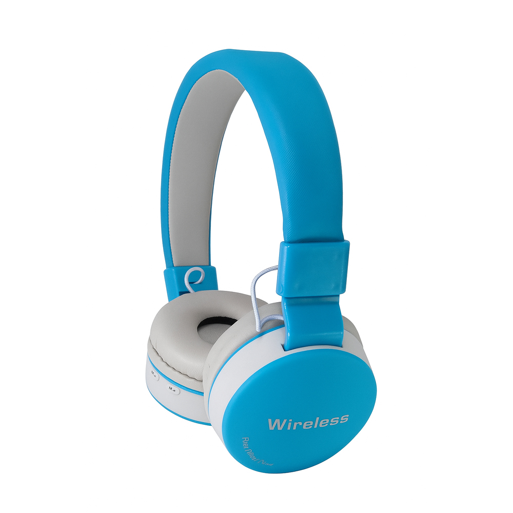 Helmet On-Ear Headphones with MIC Bluetooth MP3&FM, Blue
